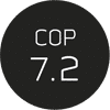 Musta ympyrä tekstillä COP 7.2